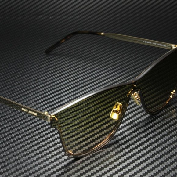 Saint Laurent Unisex Gold and Green Sunglasses! - Picture 1 of 4